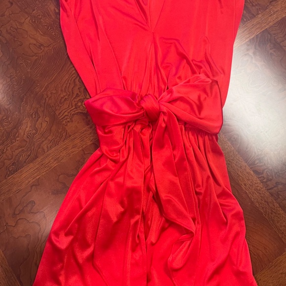 Halston Heritage Chic Red Dress Size 4 - Picture 2 of 3